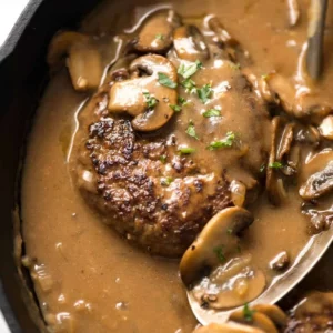 Hamburger Steak with Brown Gravy